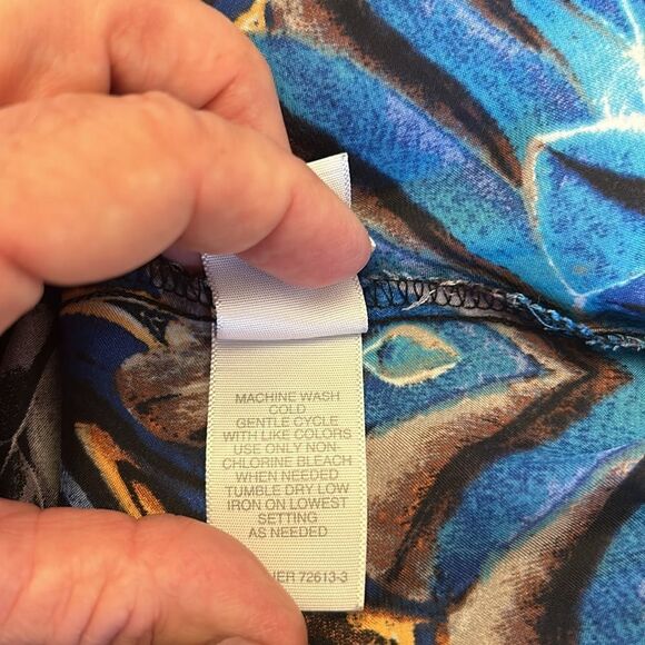 Bisou Bisou multicolored off the shoulder cut out blouse Size S EUC - Picture 12 of 13